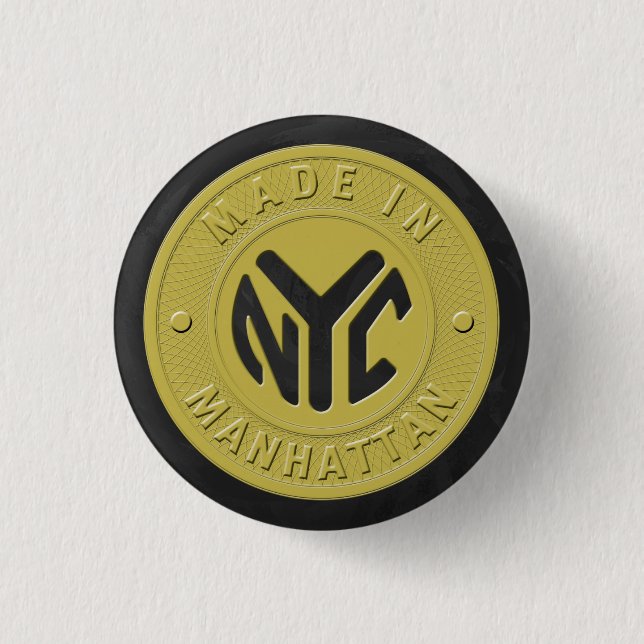 Made in New York Manhattan Button (Vorderseite)