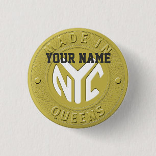 Made in New York Queens Button
