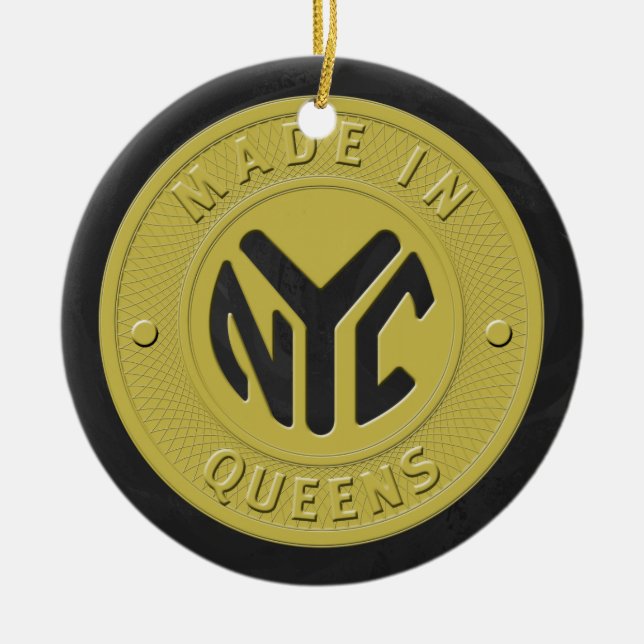 Made in New York Queens Keramik Ornament (Vorne)