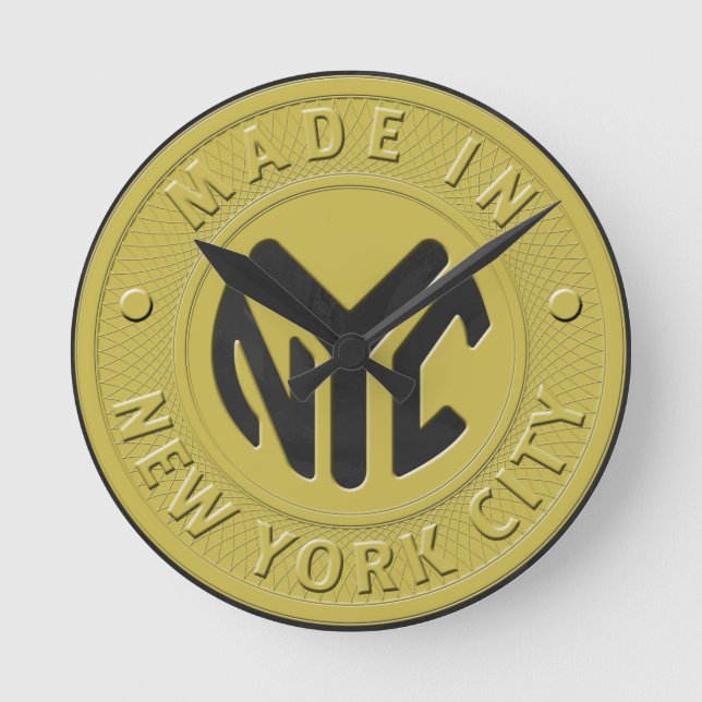 Made in New York Runde Wanduhr (Vorderseite)