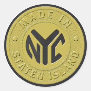 Made in New York Staten Island Runder Aufkleber