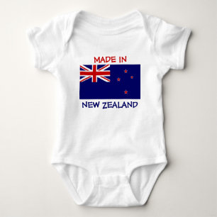Made in New Zealand with New Zealand Flag Baby Strampler
