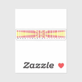 Made in North Macedonia Barcode Flag Aufkleber