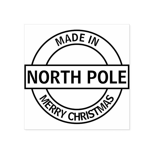 Made in North Pole Gummistempel (Prägung)