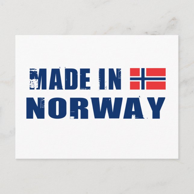 Made in Norwegen Postkarte (Vorderseite)
