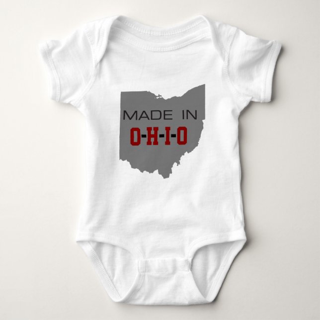 "Made in Ohio" BABY BODYSUIT Baby Strampler (Vorderseite)