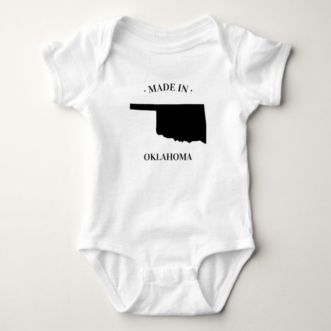 Made in Oklahoma OK Baby Bodysuit Strampler (Vorderseite)