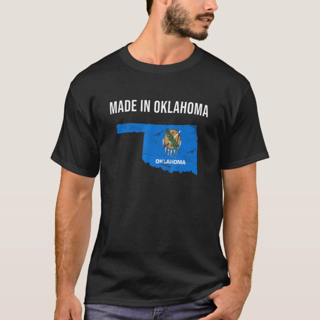Made in Oklahoma State Flag T-Shirt (Vorderseite)