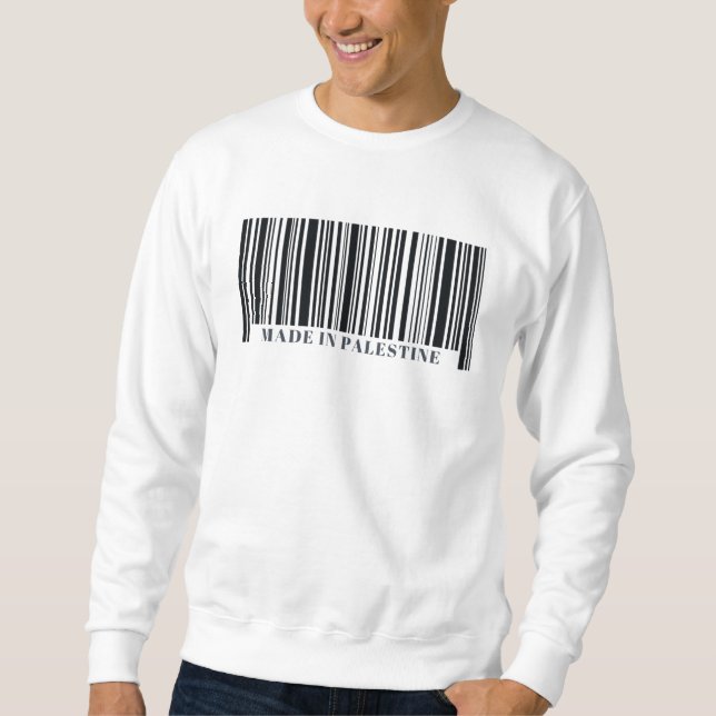 Made in Palestine Barcode ف ل س ط ي ن Sweatshirt (Vorderseite)
