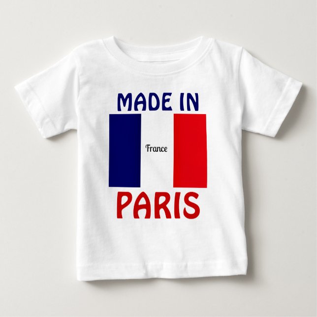Made in Paris baby Shirt (Vorderseite)