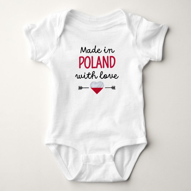 Made in Poland with Liebe Baby Strampler (Vorderseite)
