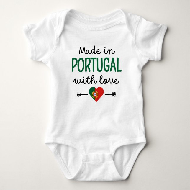 Made in Portugal mit Liebe Baby Strampler (Vorderseite)