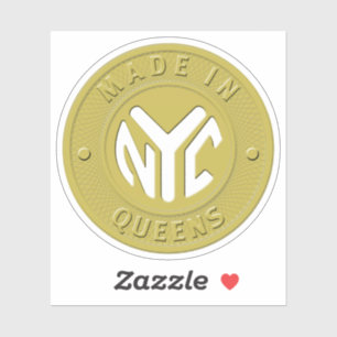 Made in Queens Token Aufkleber