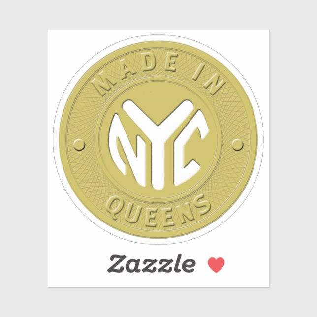 Made in Queens Token Aufkleber (Blatt)