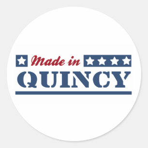Made in Quincy MA Runder Aufkleber