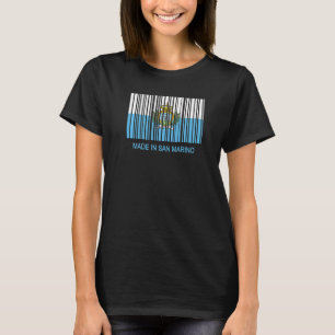 Made in San Marino Flag Barcode Premium T-Shirt