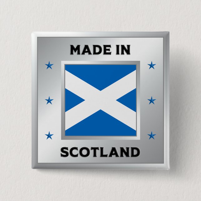 Made in Schottland Button (Vorderseite)