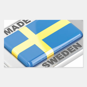 Made in Schweden Rechteckiger Aufkleber