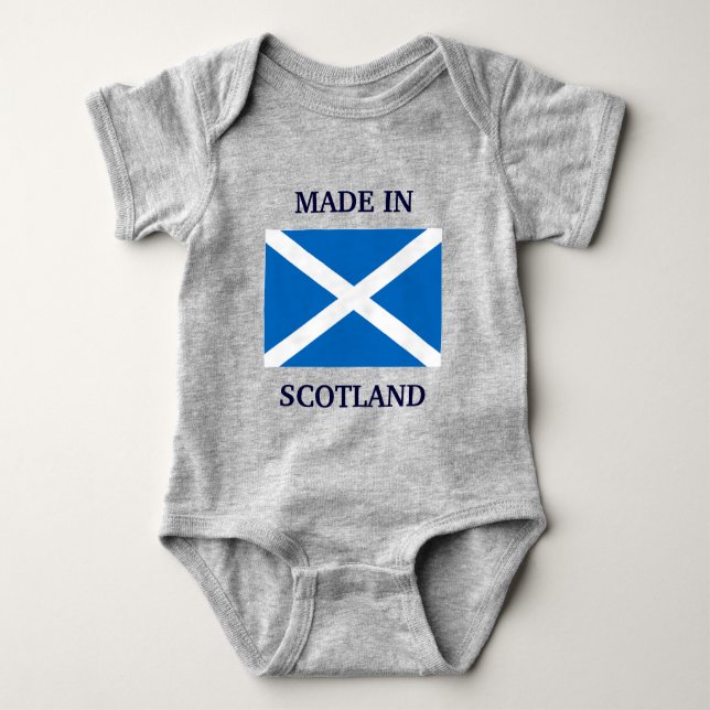 Made in Scotland Custom Baby Bekleidung Baby Strampler (Vorderseite)
