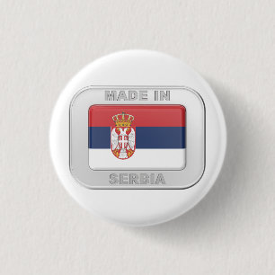 Made in Serbien Button