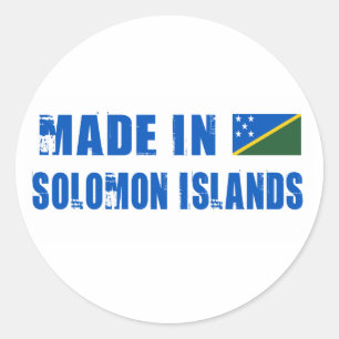 Made in Solomon Islands Runder Aufkleber