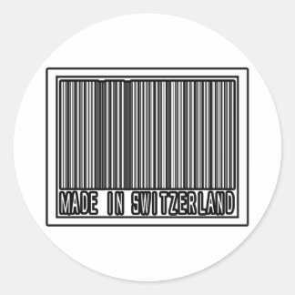 Made in Switzerland Runder Aufkleber