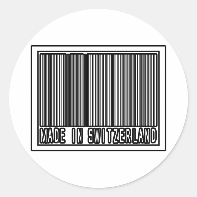 Made in Switzerland Runder Aufkleber (Vorderseite)