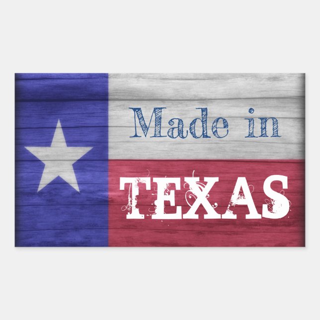 Made in Texas Label Aufkleber (Vorderseite)