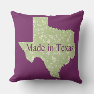 Made in Texas Lila Square Throw Kissen