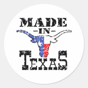 Made in Texas Runder Aufkleber