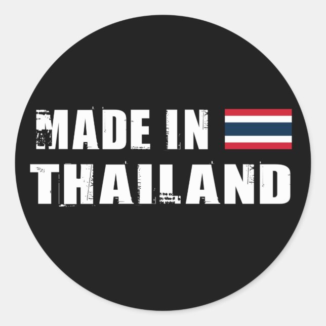 Made in Thailand Runder Aufkleber (Vorderseite)