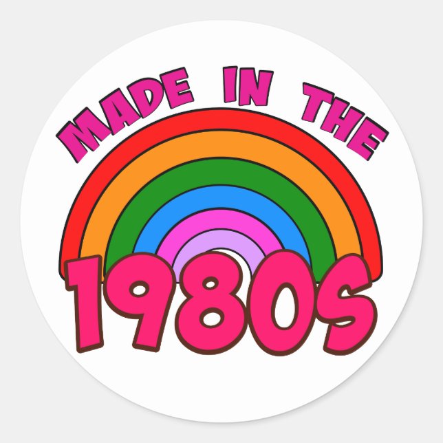 Made in the 1980s runder aufkleber (Vorderseite)