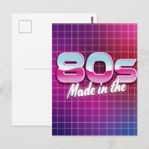 Made in the 80er postkarte