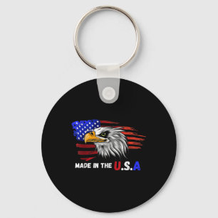 Made in the U.s.a Bald Eagle Patriotic Flag Tattoo Schlüsselanhänger