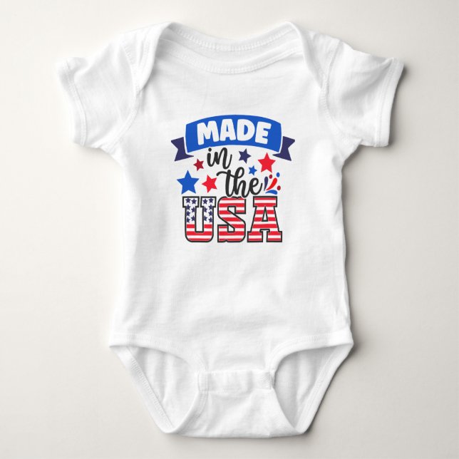 Made in the USA Baby Bodysuit Baby Strampler (Vorderseite)