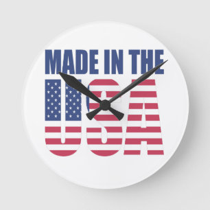Made in the USA Clock Runde Wanduhr
