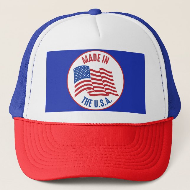 Made in the USA Cool Comfort Trucker Hat Cap Truckerkappe (Vorderseite)
