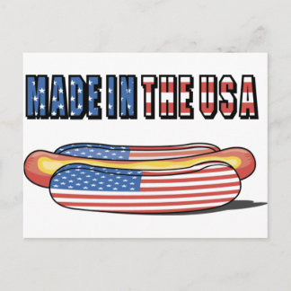 Made in the USA Patriotic Hot Dog Postkarte