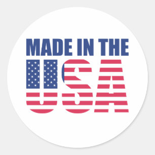 Made in the USA Runder Aufkleber