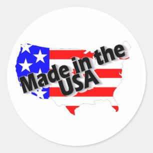 Made In the USA Runder Aufkleber