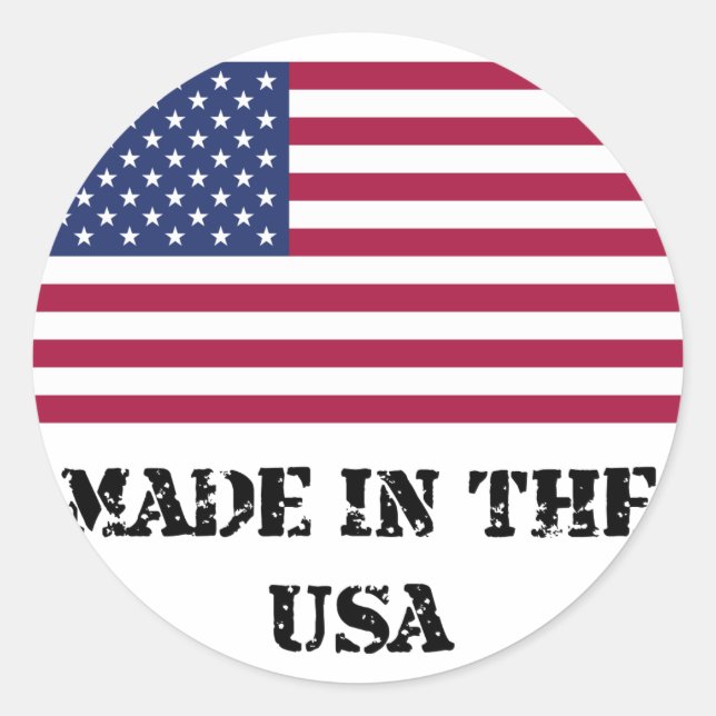 Made In the USA Runder Aufkleber (Vorderseite)