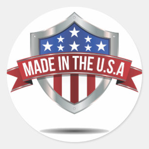 Made in the usa runder aufkleber
