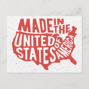 Made in the USA Typografy Postkarte