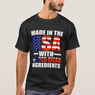 Made in the USA with Puerto Rico Hoodie T-Shirt