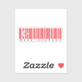 Made in Turkey Barcode-Flagge Aufkleber