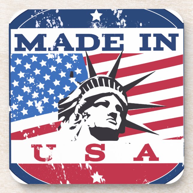 Made in USA Abzeichen Untersetzer (Vorderseite)