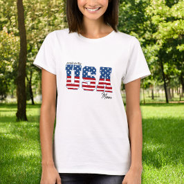 Made in USA American Flag Patriotic 4. Juli T-Shirt