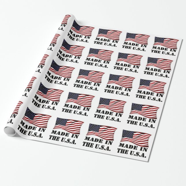 MADE IN USA GESCHENKPAPIER (Ungerollt)