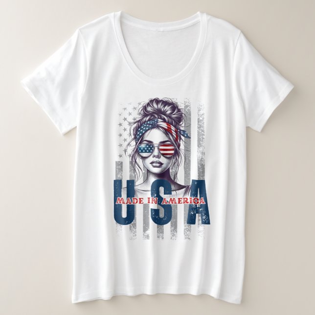 Made in USA  Große Größe T-Shirt (Design vorne)