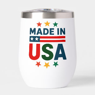 Made in usa patriotische typografische Design